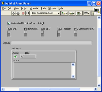 Example One-Click Build VI
