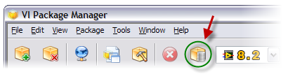 Toolbar button for opening the Repository Manager