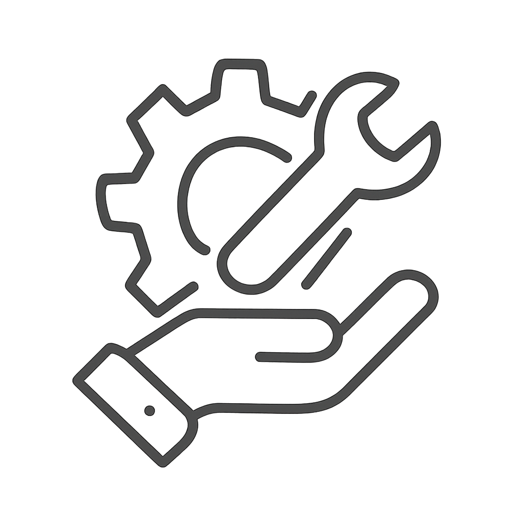 lineart maintainability icon over transparent background  The icon SHALL have no text  The icon shall be as simple as possible-1